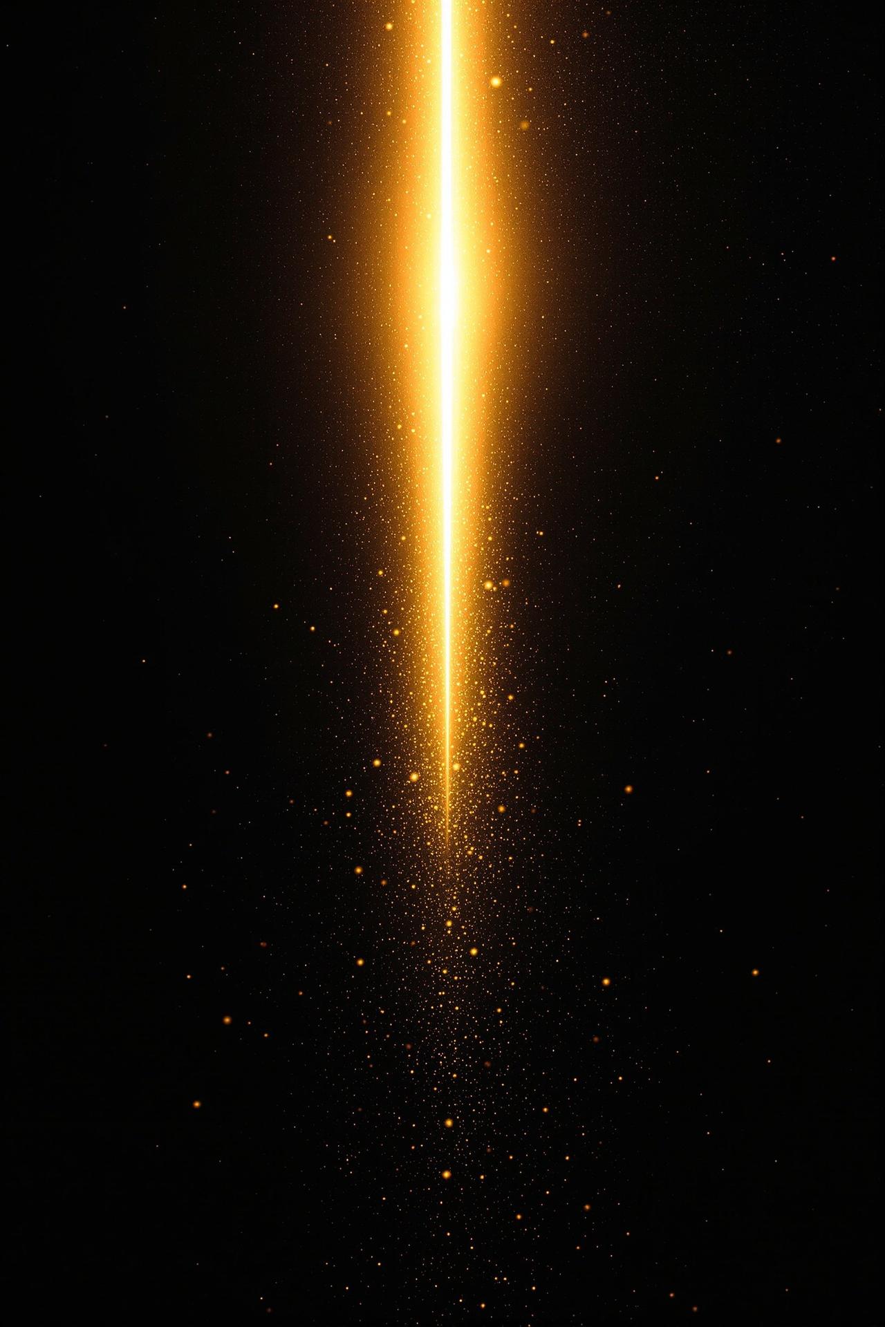 星际视界科幻电影海报，金色光点从黑暗中爆发